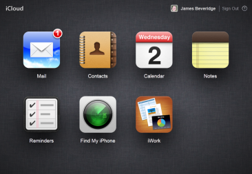 iCloud screenshot